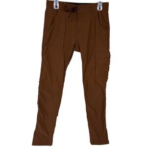 prAna Cargo Hiking Pants 30x34 Women's Brown Khaki Slim Fit Outdoor Camping Gorp